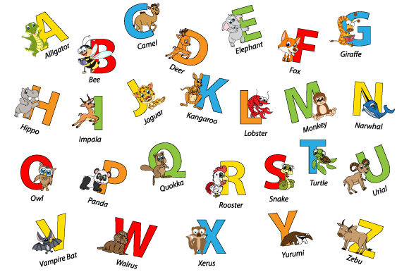 Download Uppercase with Cute Animal Character - Premium Resources