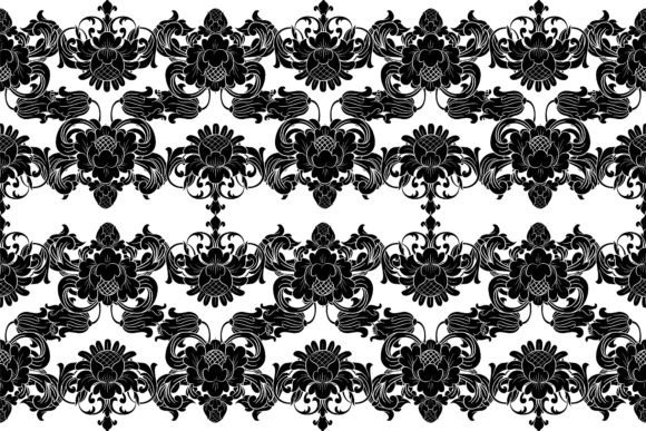 Download Seamless Black Lace Vector Baroque - Premium Resources