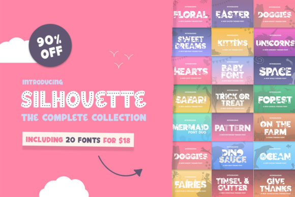 Download The Silhouette Font Bundle - Silhouette font Collection